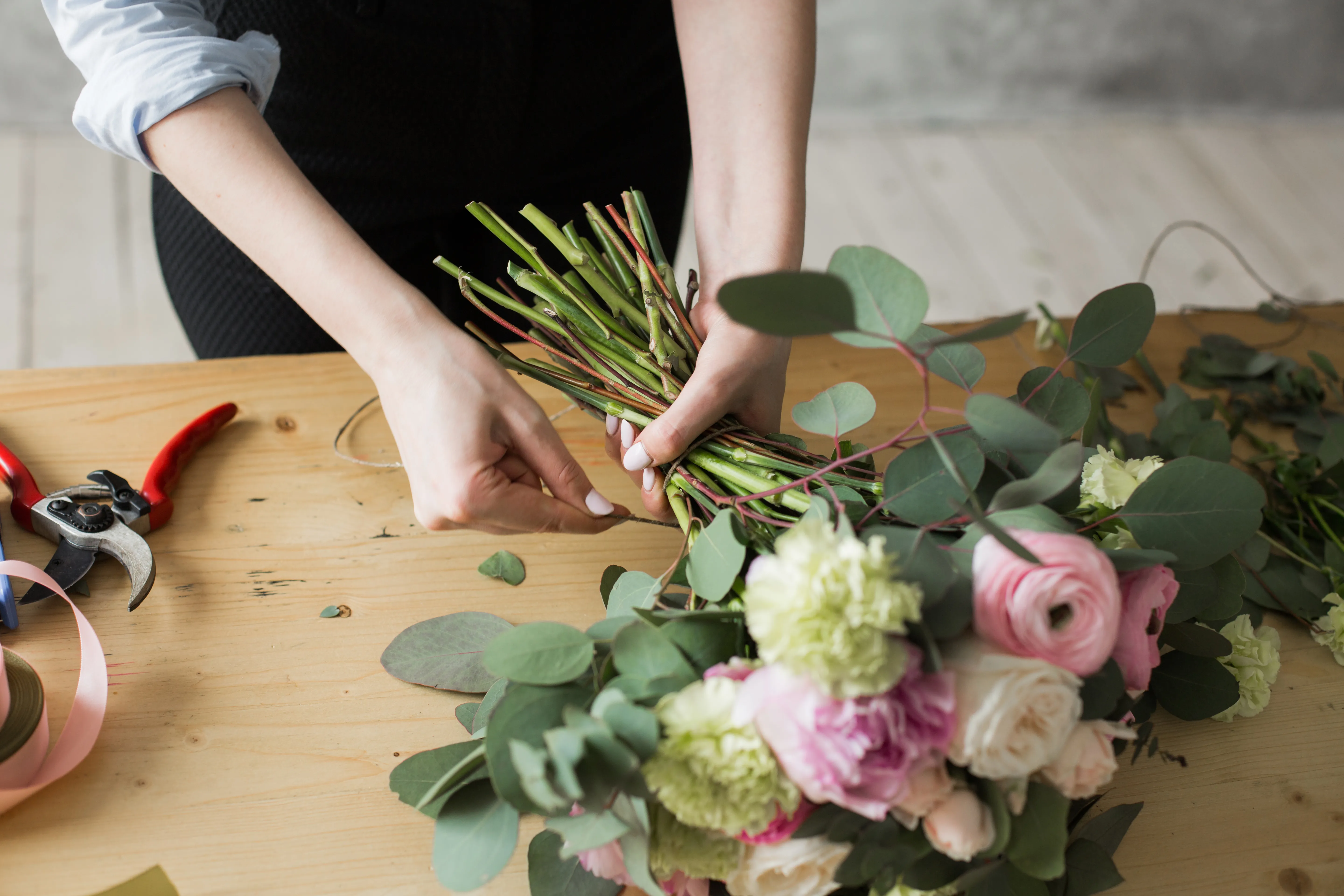 Luxury floral gift wrapping